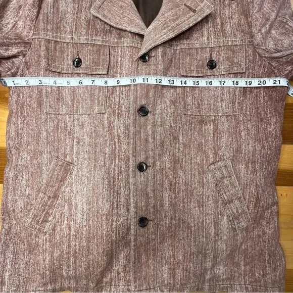 Vintage 60’s 70’s Style Lightweight Jacket Brown Fully Lined Size Medium